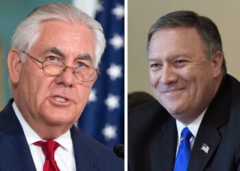 Rex Tillerson (L) i Mike Pompeo (P), fot. PAP/EPA Michael Reynolds / Olivier Douliery