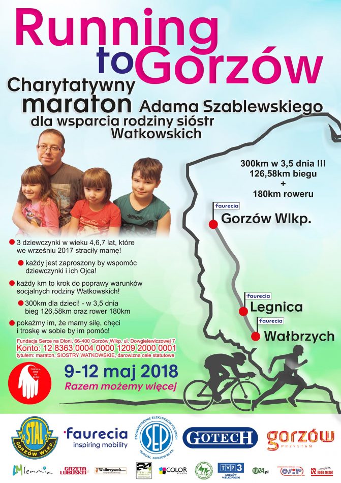 Charytatywny maraton Adama Szablewskiego na rzecz sióstr Watkowskich Radio Zachód - Lubuskie