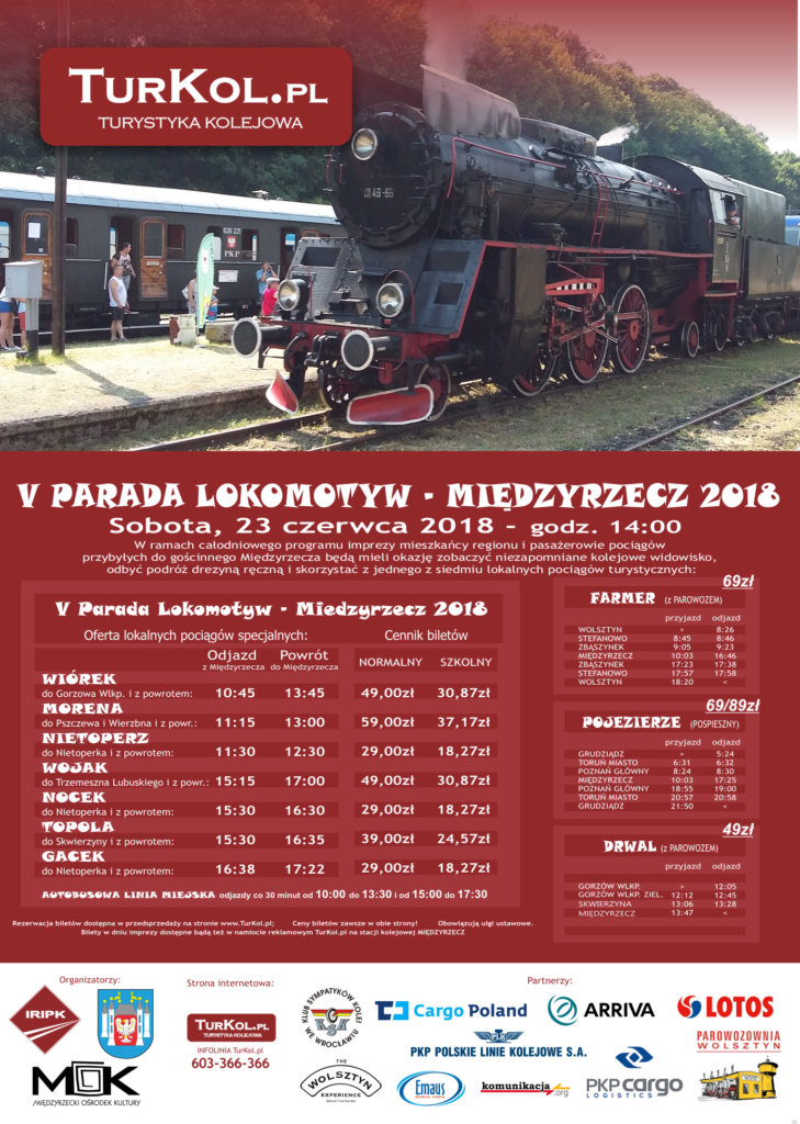 Parada lokomotyw w Międzyrzeczu Radio Zachód - Lubuskie