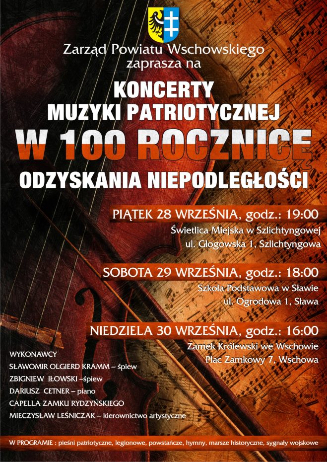 Koncerty patriotyczne na terenie powiatu wschowskiego Radio Zachód - Lubuskie