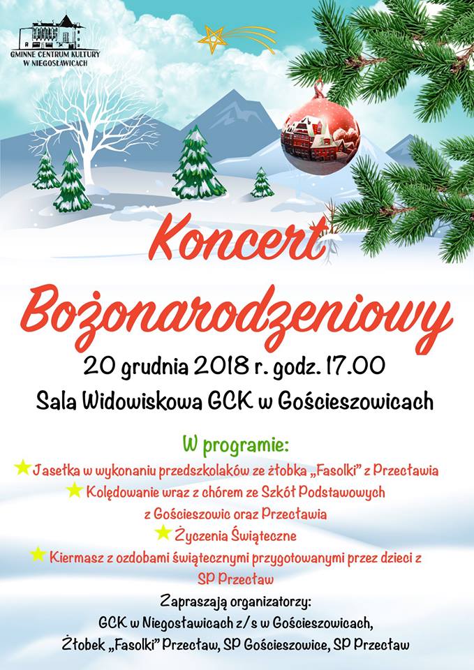 Świąteczny koncert w Gościeszowicach Radio Zachód - Lubuskie
