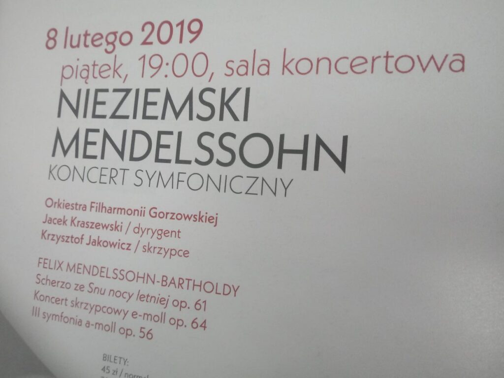 Mendelssohn w Filharmonii Gorzowskiej Radio Zachód - Lubuskie