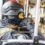 Antyterroryści na terenie MZK Radio Zachód - Lubuskie