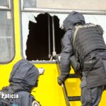 Antyterroryści na terenie MZK Radio Zachód - Lubuskie