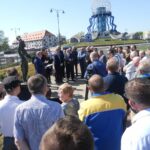 Edmund Migoś „Mundek” na pomniku 13 Edmund Migoś „Mundek” na pomniku Radio Zachód - Lubuskie