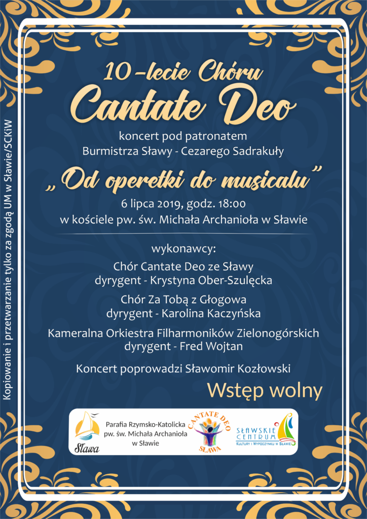Jubileuszowy koncert chóru Cantate Deo ze Sławy Radio Zachód - Lubuskie