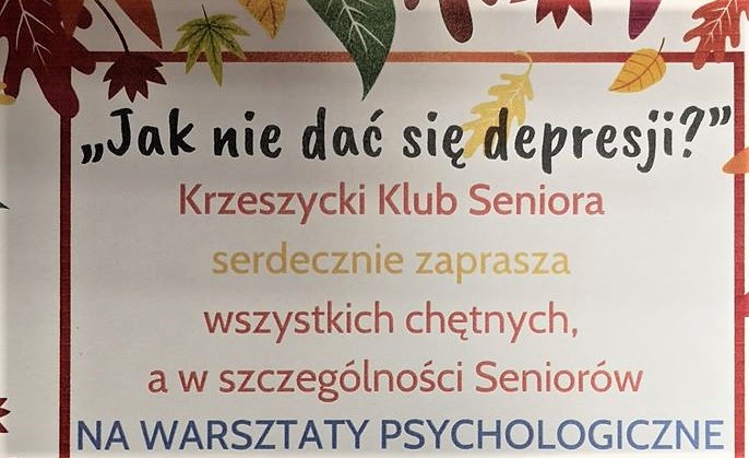 Walczyć z depresją - warsztaty w Krzeszycach Radio Zachód - Lubuskie
