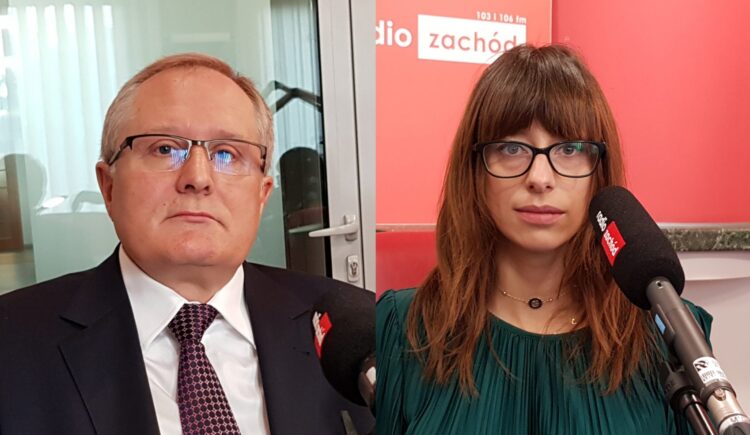 Wicedyrektor ZUS Zielona Góra Piotr Leśniak, rzecznik prasowy Agata Muchowska