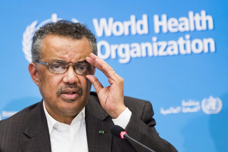 Tedros Adhanom Ghebreyesus, dyrektor generalny Światowej Organizacji Zdrowia, fot. PAP/EPA/JEAN-CHRISTOPHE BOTT