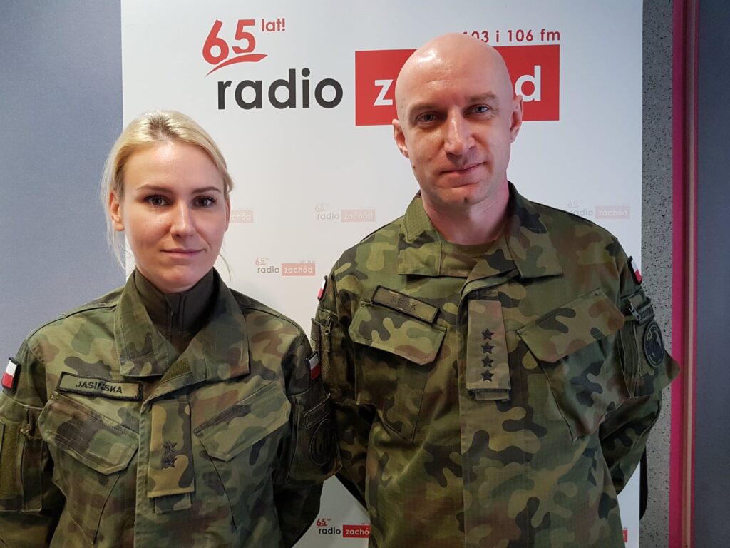 Ppor. Anna Jasińska i kpt. Marcin Misiak Radio Zachód - Lubuskie