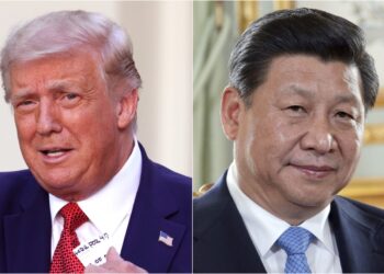 Donald Trump, fot. PAP/EPA/TASOS KATOPODIS / POOL i Xi Jinping, fot. Wikipedia