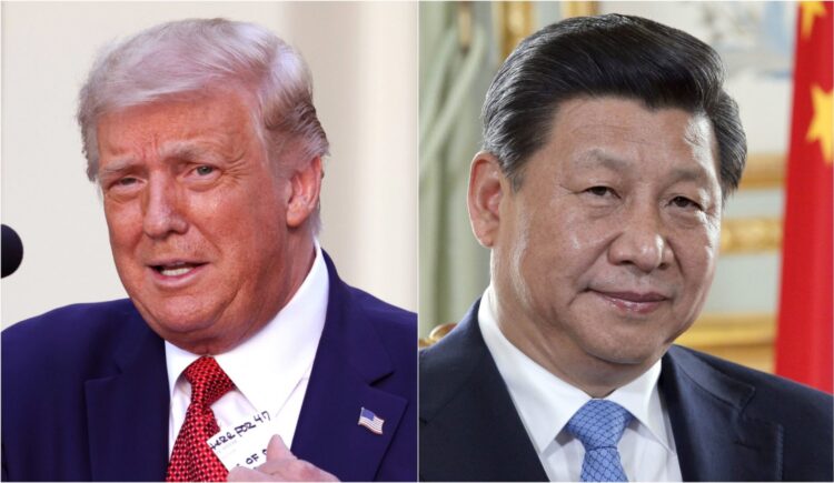Donald Trump, fot. PAP/EPA/TASOS KATOPODIS / POOL i Xi Jinping, fot. Wikipedia