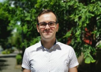 T. Jędraszak - dyrektor biblioteki w N. Soli. Fot. Ewa Batko.