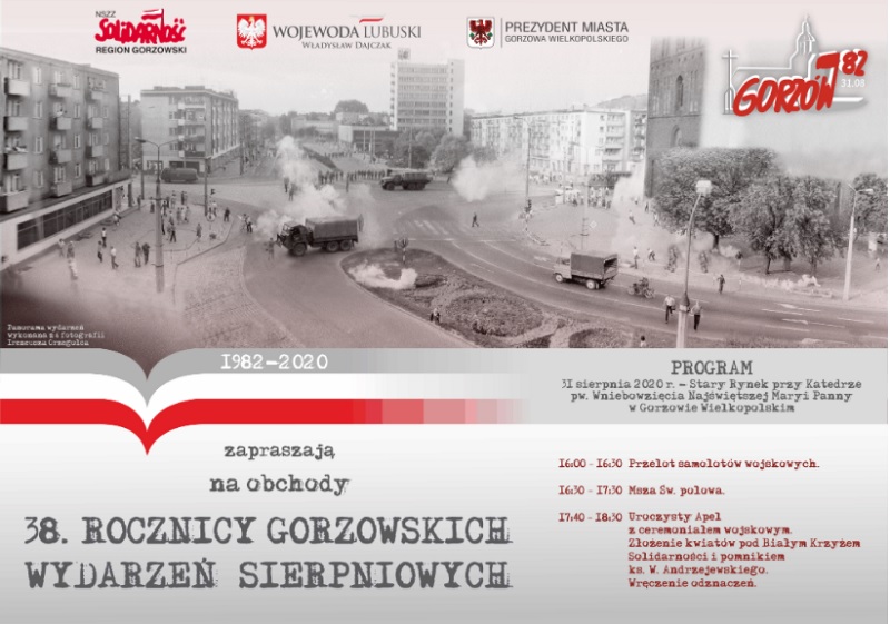 38. rocznica Gorzowskich Wydarzeń Sierpniowych Radio Zachód - Lubuskie