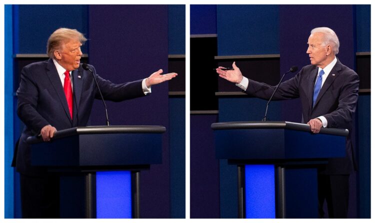 Debata prezydencka w USA: D. Trump - J. Biden. Fot. PAP/EPA