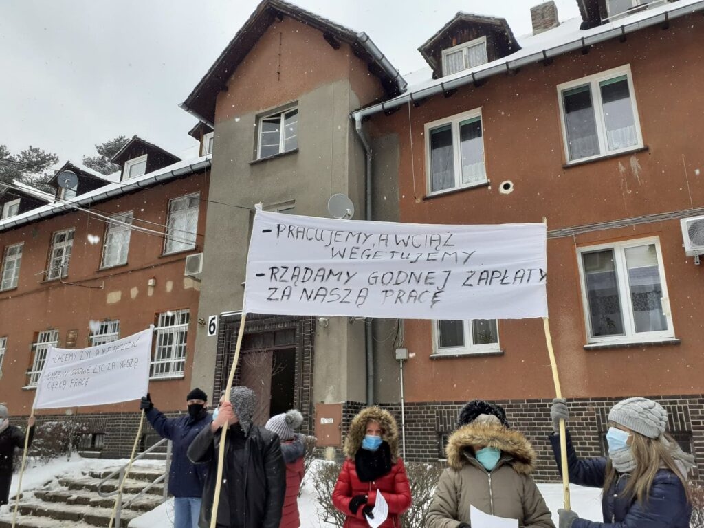 Protest pracowników szpitala w Ciborzu Radio Zachód - Lubuskie