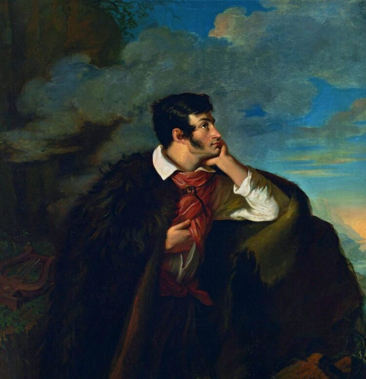Portret Adama Mickiewicza na Judahu skale, Walenty Wańkowicz.