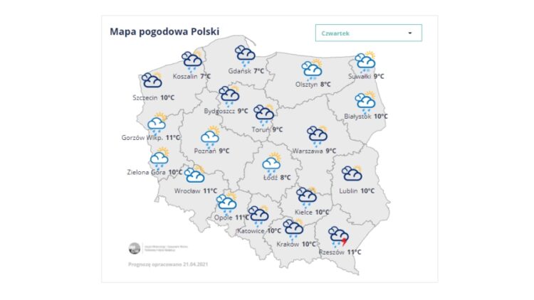 Grafika: IMGW-PIB METEO POLSKA/Twitter