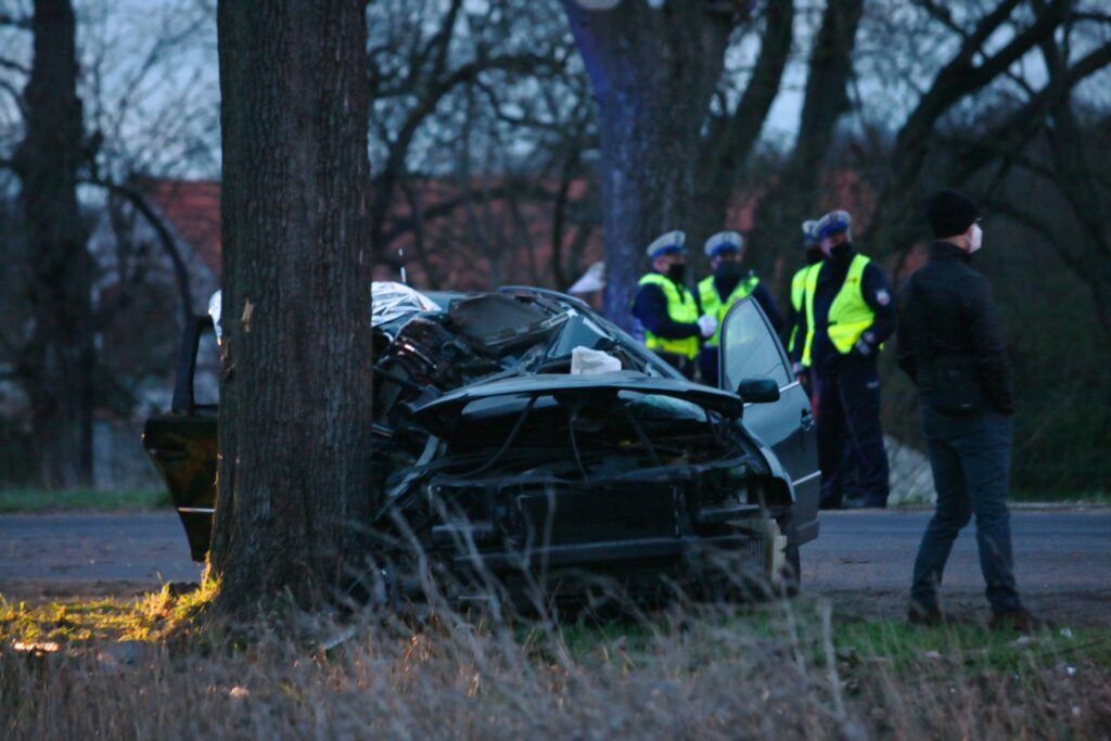 Dwie ofiary śmiertelne wypadku drogowego w Dąbroszynie