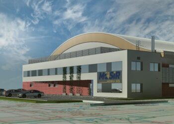 Wizualizacja hali widowiskowo-sportowej w Nowej Soli. Fot. Urząd Miejski w Nowej Soli