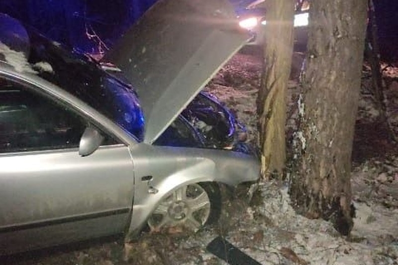 51-latek rozbił auto na drzewie, miał ponad trzy promile Radio Zachód - Lubuskie