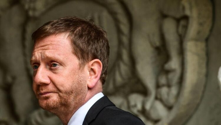 Premier Saksonii Michael Kretschmer Fot. PAP/ EPA/FILIP SINGERDostawca: PAP/EPA.
