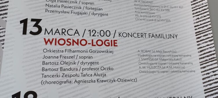 "Wiosno-logie" w Filharmonii Gorzowskiej Radio Zachód - Lubuskie