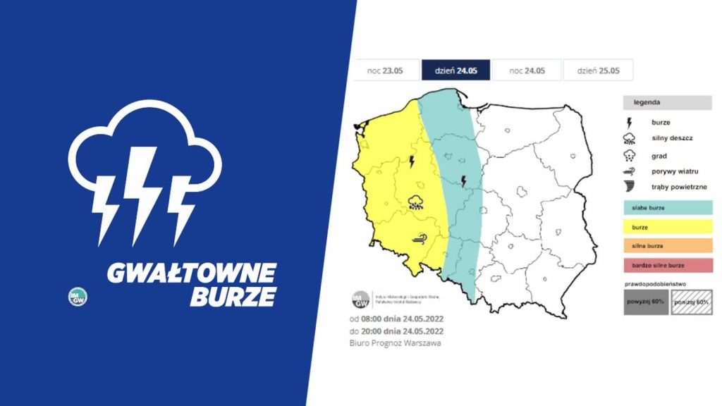 Po południu będzie burzowo! IMGW ostrzega Radio Zachód - Lubuskie