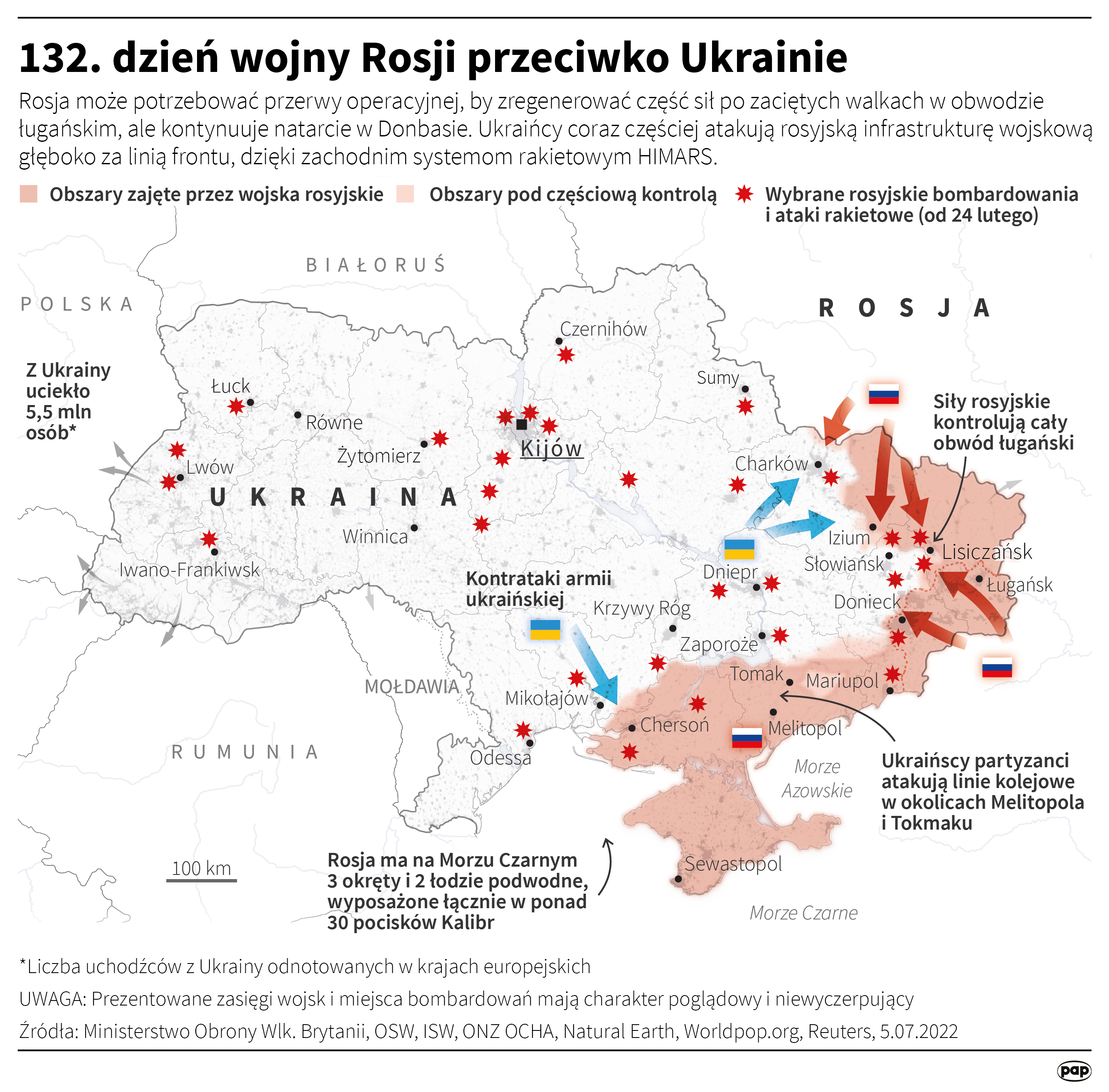 ISW: celem Rosji jest wciąż obalenie rządu Ukrainy i zajęcie nie tylko Donbasu Radio Zachód - Lubuskie
