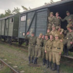 Wyjazd ostatniego transportu żołnierzy i sprzętu wojskowego 6 Witebsko-Nowogrodzkiej Gwardyjskiej Dywizji Sił Zbrojnych Federacji Rosyjskiej. Borne Sulinowo 02.10.1992. Fot. PAP/J. Undro