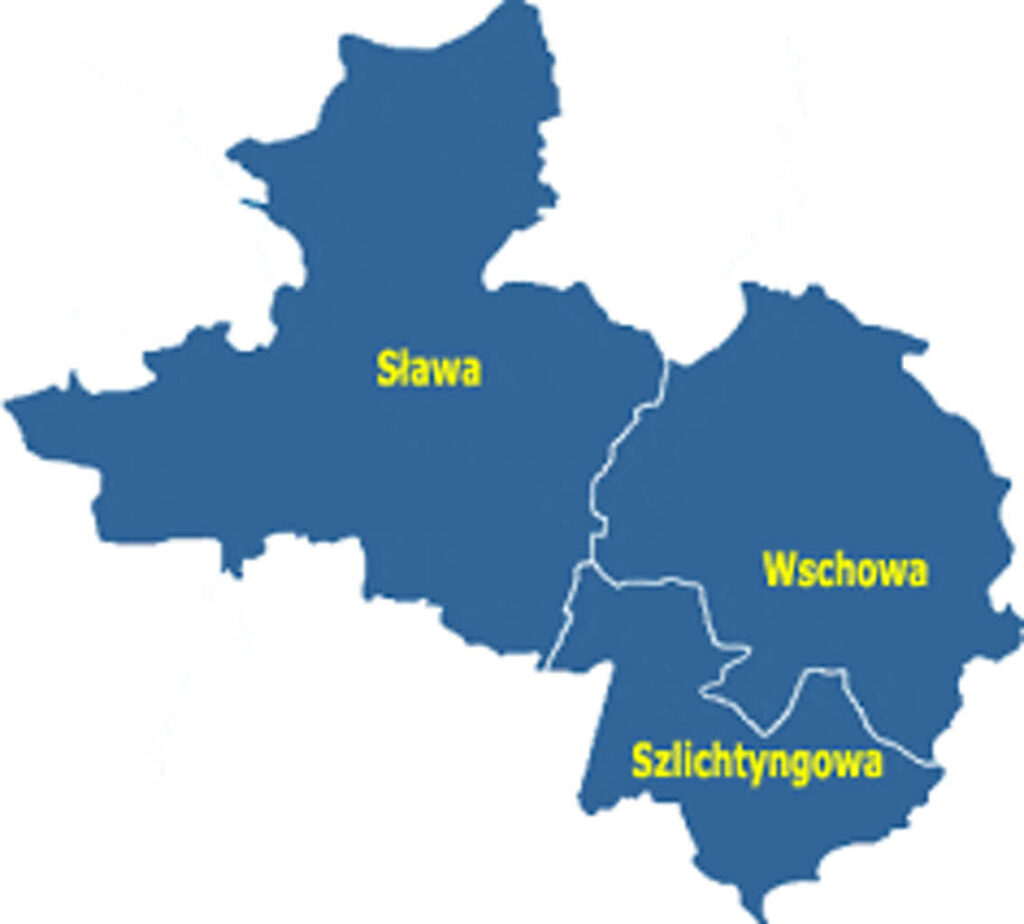 Powiat wschowski - mapa