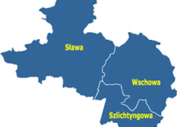 Powiat wschowski - mapa