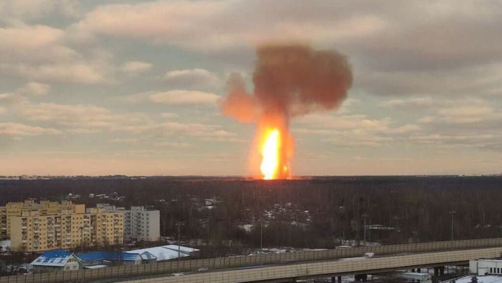 Wybuch pod Petersburgiem. Fot. Twitter/albafella1