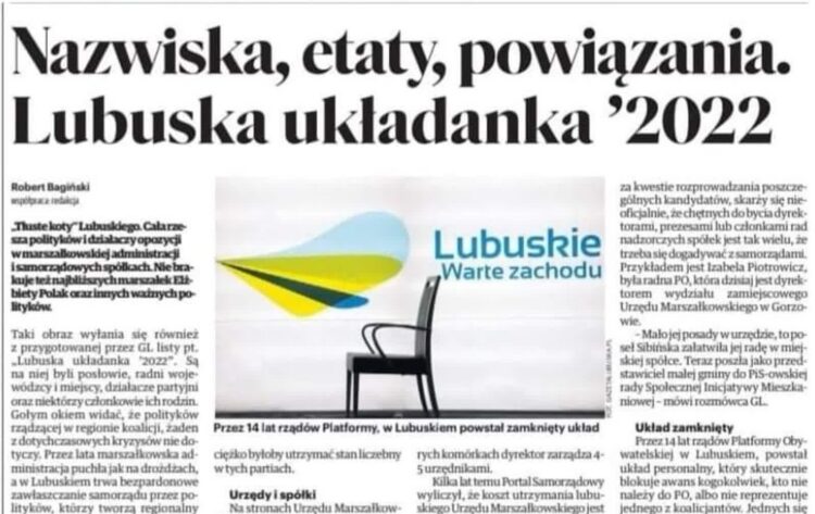 Redaktor naczelny GL: listę płac w Urzędzie Marszałkowskim pozostawiamy do oceny czytelnikom Radio Zachód - Lubuskie