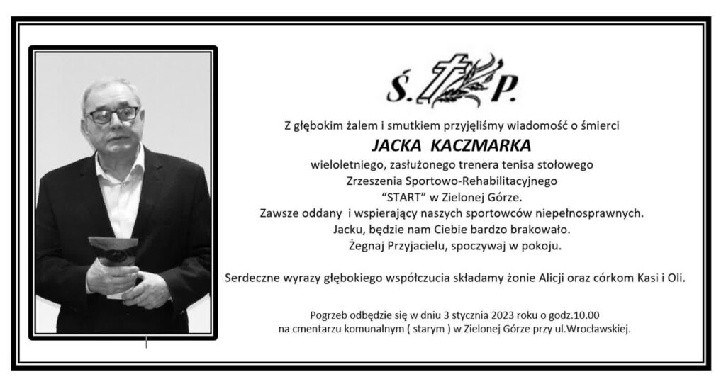 Nie żyje Jacek Kaczmarek Radio Zachód - Lubuskie