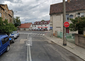 Powiat remontuje ulicę Kilińskiego w Lubsku. Fot. Google StreetView