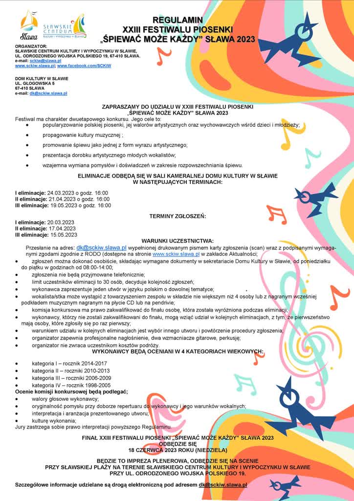 festiwal - Sława