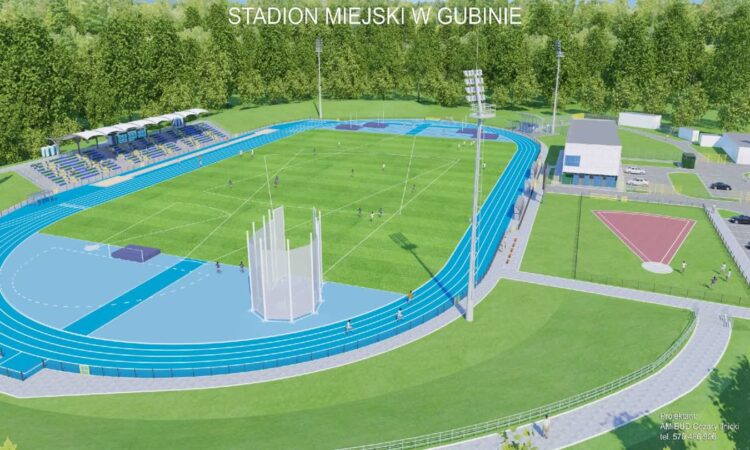 Projekt stadionu w Gubinie - projektant Cezary Ilnicki
