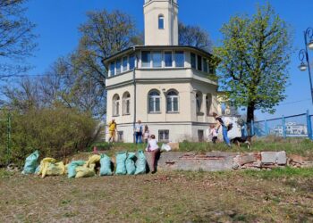 Zielonogórzanie posprzątali teren przy Wieży Braniborskiej [ZDJĘCIA] Radio Zachód - Lubuskie