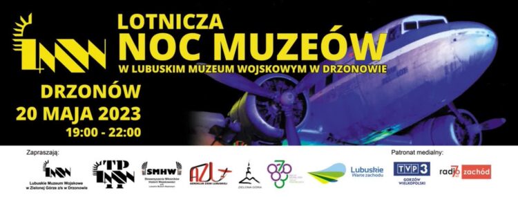 Lotnicza Noc Muzeów w Drzonowie Radio Zachód - Lubuskie