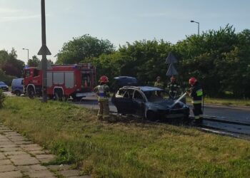 Spalony samochód na Górczyńskiej w Gorzowie Radio Zachód - Lubuskie