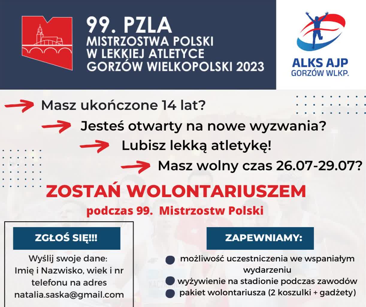 Wolontariusze na mistrzostwa Polski poszukiwani Radio Zachód - Lubuskie