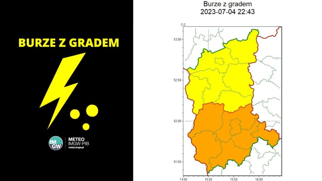 Dziś gwałtowne burze z gradem i bardzo silnym wiatrem. RCB wysyła alerty! Radio Zachód - Lubuskie