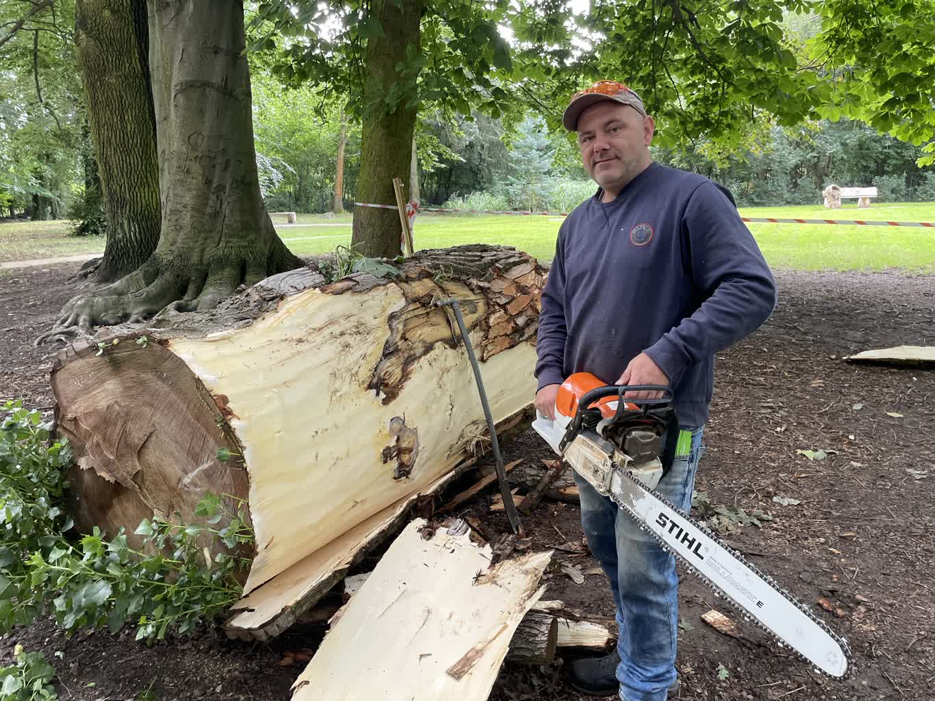 Cudeńka spod piły mechanicznej. Rusza plener rzeźbiarski przy pałacu w Starym Kisielinie [ZDJĘCIA] Radio Zachód - Lubuskie