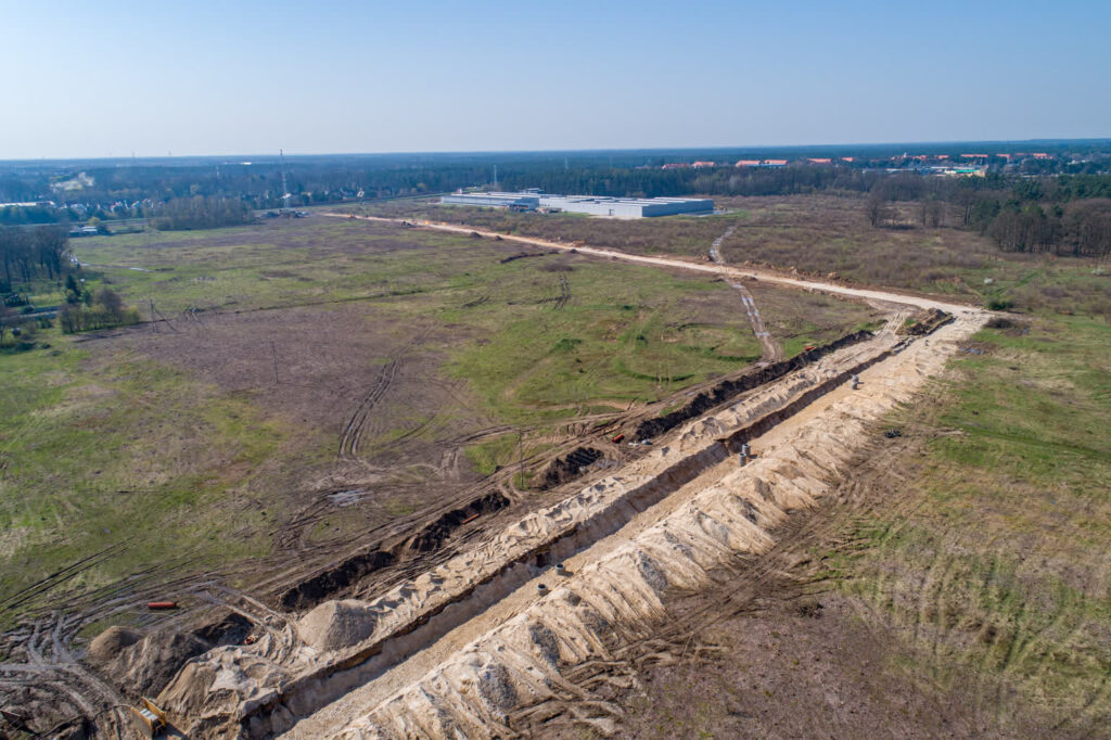 Trwają prace na żagańskiej strefie Würtha fot. UM Żagań