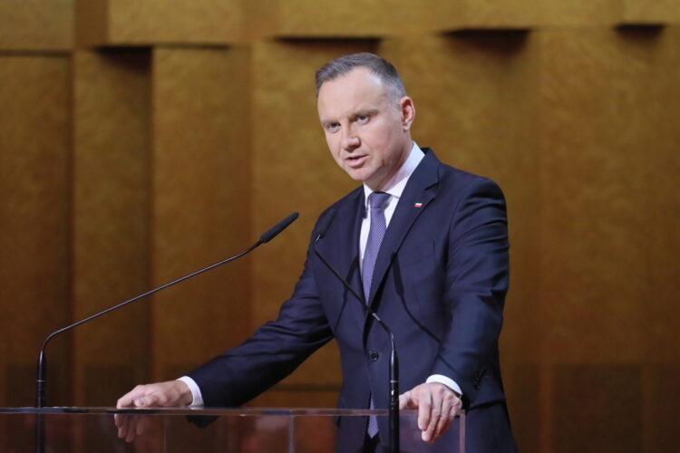 Warszawa, 28.09.2023. Prezydent Andrzej Duda podczas uroczystoci otwarcia Muzeum Historii Polski w nowym gmachu na warszawskiej Cytadeli, 28 bm. (mr) PAP/Pawe³ Supernak