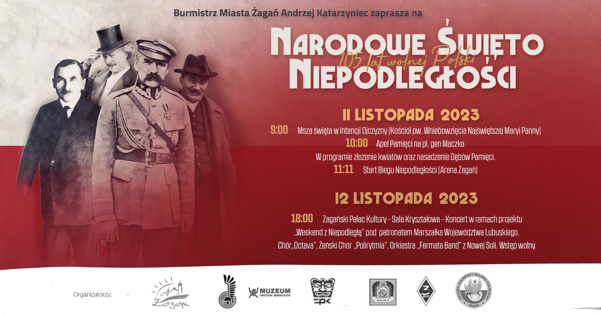 Niepodległościowy koncert w żagańskim klubie wojskowym Radio Zachód - Lubuskie