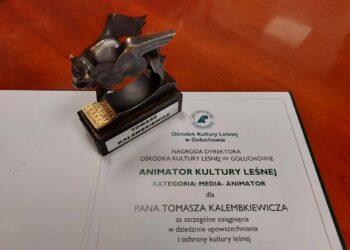 Tomasz Kalembkiewicz z główną nagrodą w konkursie Animator Kultury Leśnej Radio Zachód - Lubuskie