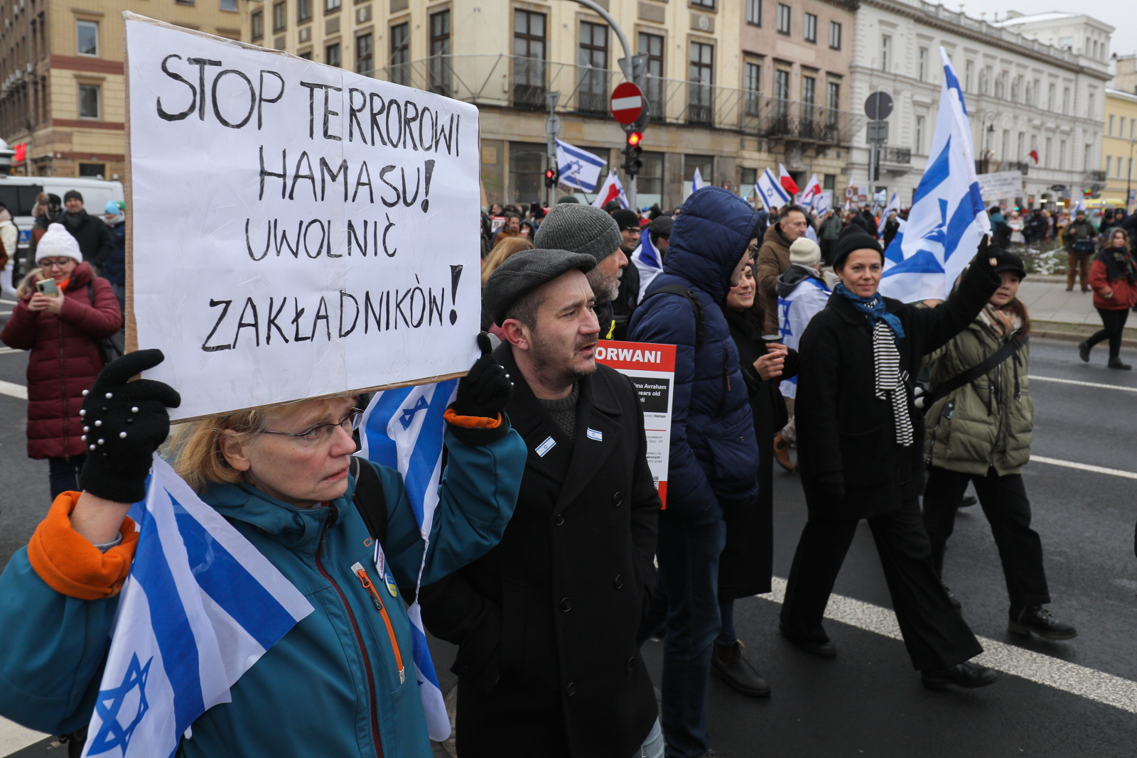 Manifestacja poparcia dla Izraela w Warszawie. „Uwolnić zakładników!” Radio Zachód - Lubuskie