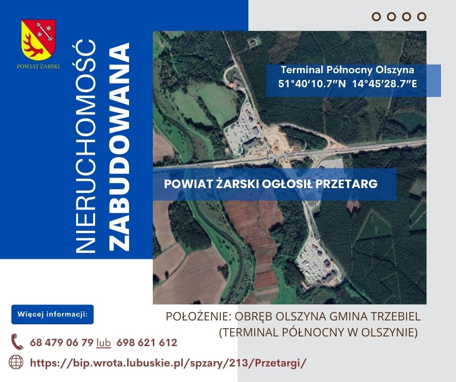 Przetarg na dzierżawę terminali w Olszynie Radio Zachód - Lubuskie